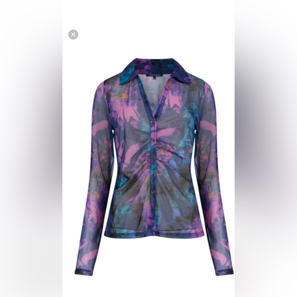 French Connection Women's Multicolor Sheer Top